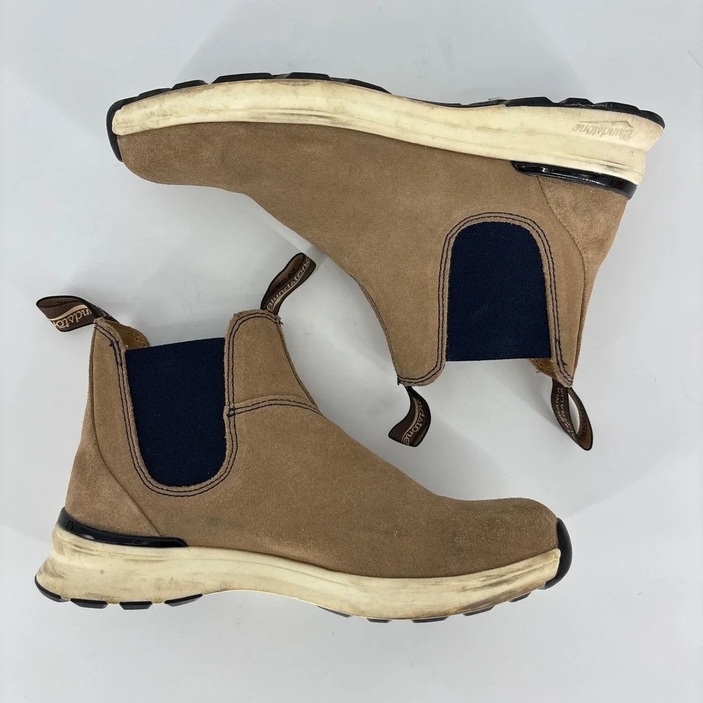Blundstone 2146 Elastic Sided Active Boot Sand/Navy Women Size 6.5 US 9.5 Suede